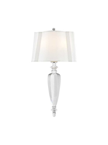 Tipton 2-Light Crystal Sconce in Polished Nickel.